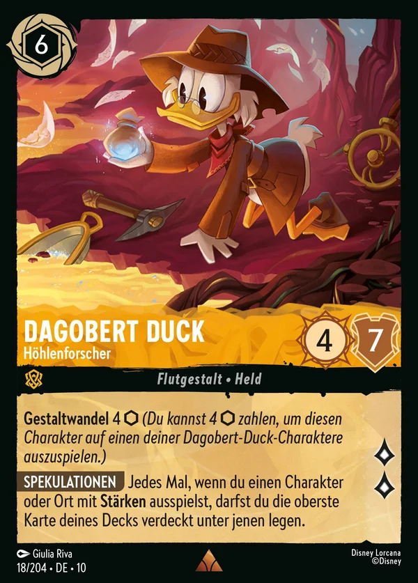 Dagobert Duck - Höhlenforscher — Disney Lorcana Charakter card from Whispers in the Well