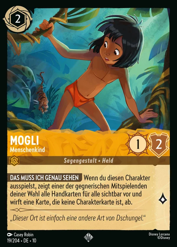 Mogli - Menschenkind — Disney Lorcana Charakter card from Whispers in the Well