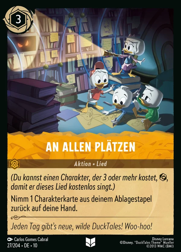 An allen Plätzen — Disney Lorcana Aktion card from Whispers in the Well
