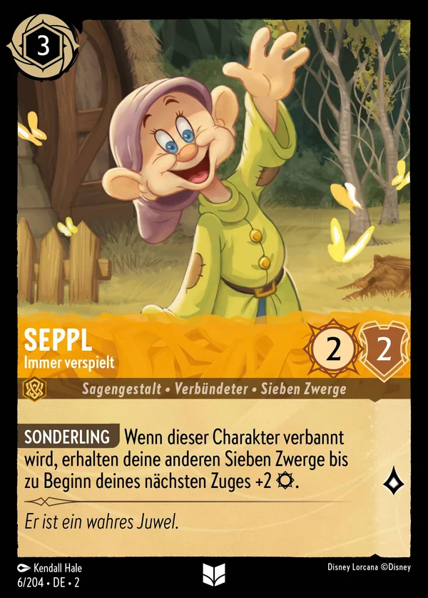 Seppl - Immer verspielt — Disney Lorcana Charakter card from Rise of the Floodborn