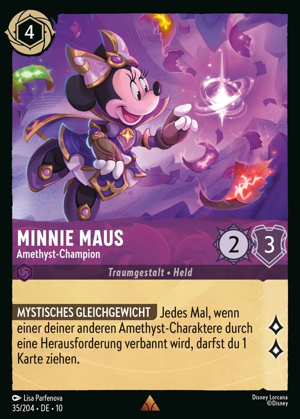 Minnie Maus - Amethyst-Champion — Disney Lorcana Charakter card from Whispers in the Well