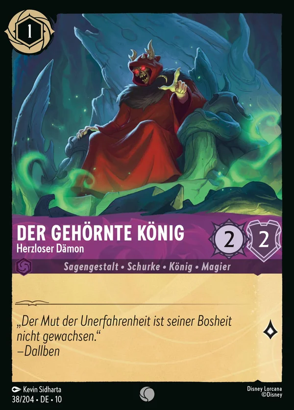 Der gehörnte König - Herzloser Dämon — Disney Lorcana Charakter card from Whispers in the Well
