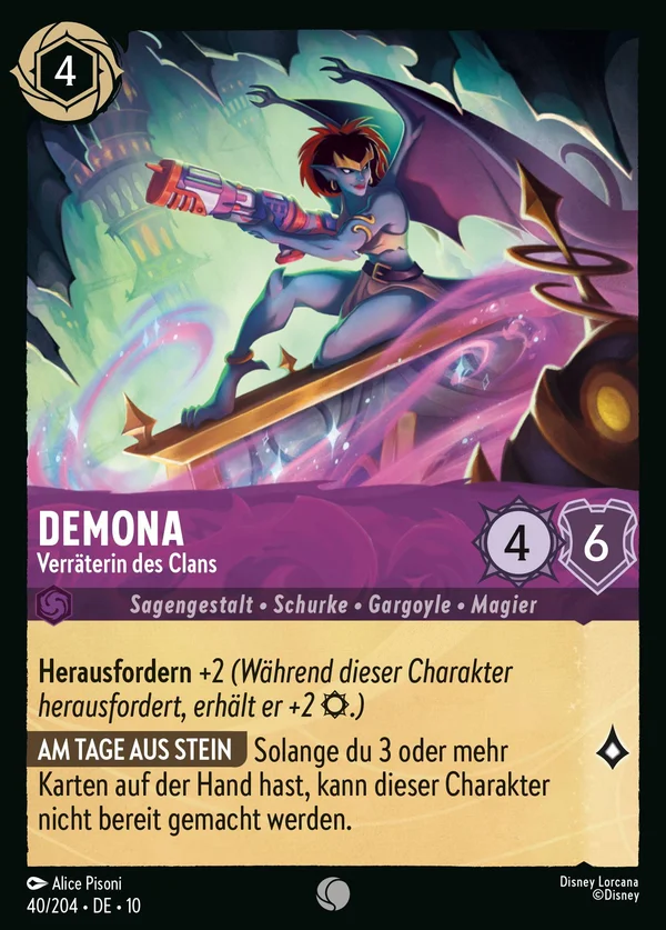Demona - Verräterin des Clans — Disney Lorcana Charakter card from Whispers in the Well