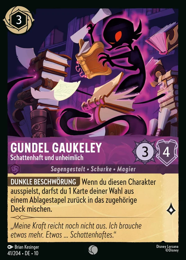 Gundel Gaukeley - Schattenhaft und unheimlich — Disney Lorcana Charakter card from Whispers in the Well