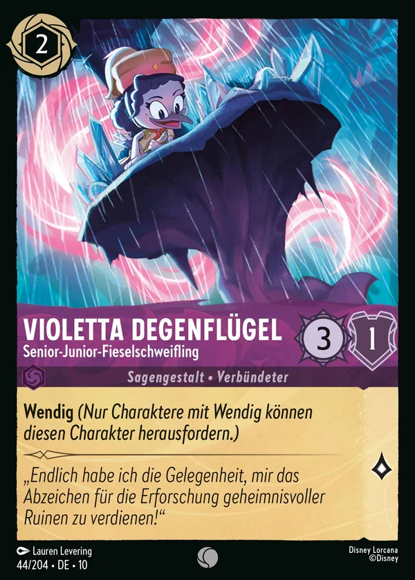 Violetta Degenflügel - Senior-Junior-Fieselschweifling — Disney Lorcana Charakter card from Whispers in the Well