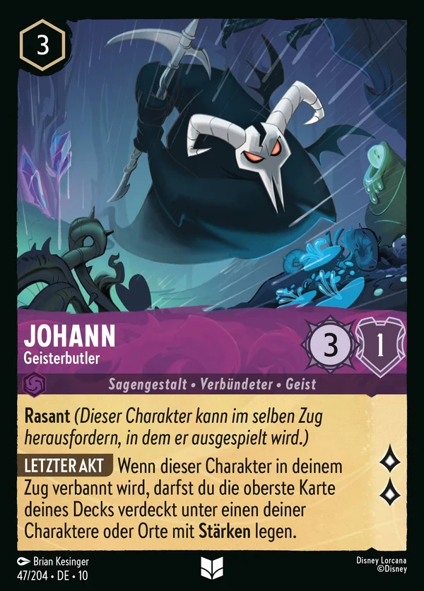 Johann - Geisterbutler — Disney Lorcana Charakter card from Whispers in the Well