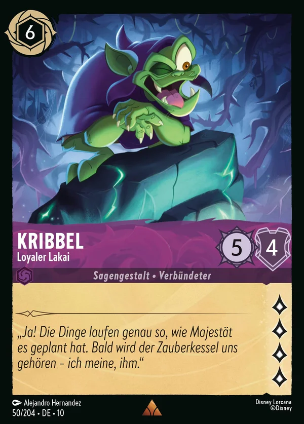 Kribbel - Loyaler Lakai — Disney Lorcana Charakter card from Whispers in the Well