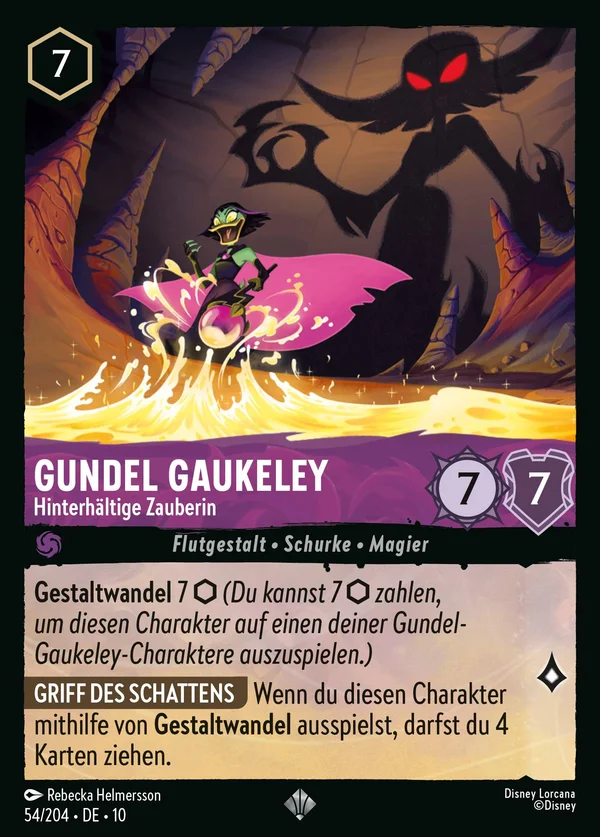 Gundel Gaukeley - Hinterhältige Zauberin — Disney Lorcana Charakter card from Whispers in the Well