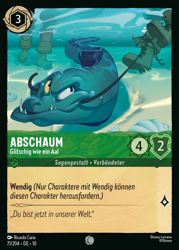 Abschaum - Glitschig wie ein Aal — Disney Lorcana Charakter card from Whispers in the Well