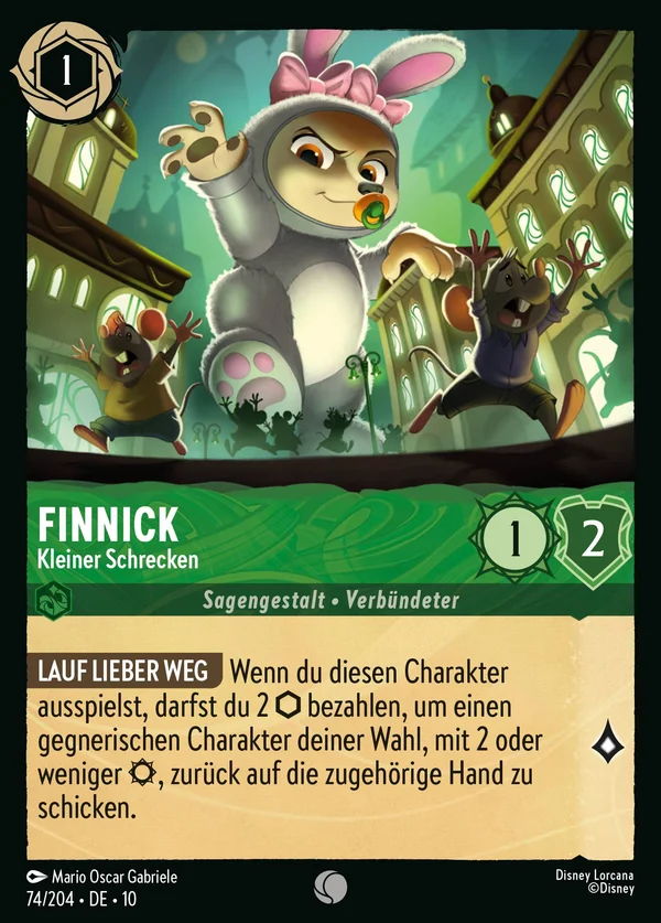 Finnick - Kleiner Schrecken — Disney Lorcana Charakter card from Whispers in the Well