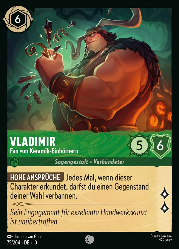 Vladimir - Fan von Keramik-Einhörnern — Disney Lorcana Charakter card from Whispers in the Well