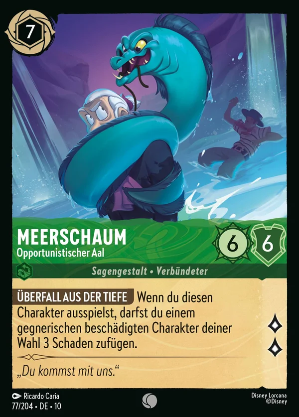 Meerschaum - Opportunistischer Aal — Disney Lorcana Charakter card from Whispers in the Well