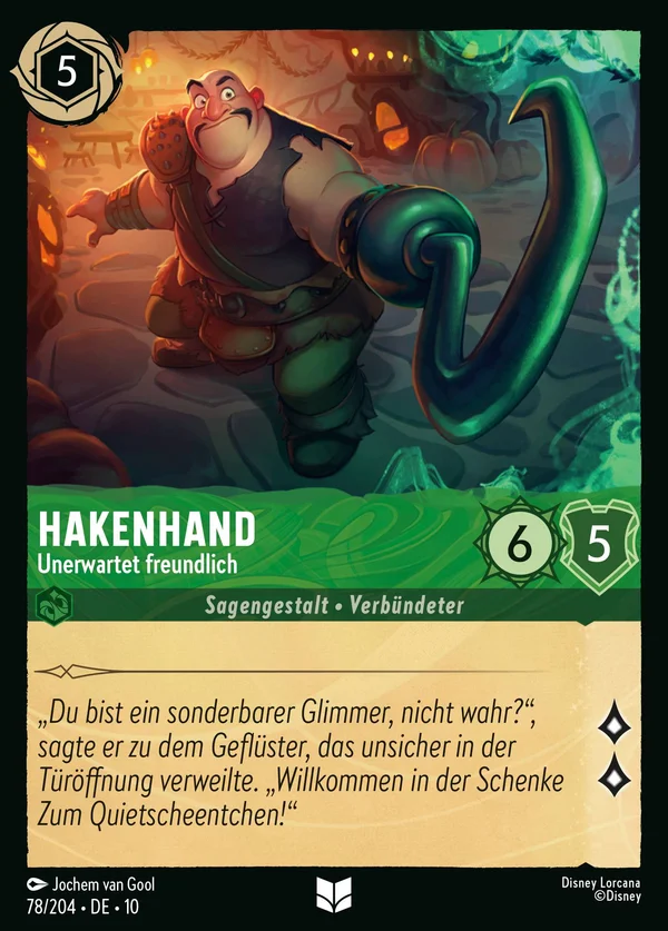 Hakenhand - Unerwartet freundlich — Disney Lorcana Charakter card from Whispers in the Well