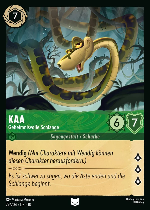 Kaa - Geheimnisvolle Schlange — Disney Lorcana Charakter card from Whispers in the Well