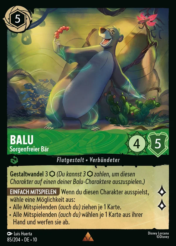 Balu - Sorgenfreier Bär — Disney Lorcana Charakter card from Whispers in the Well