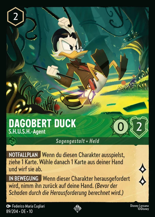 Dagobert Duck - S.H.U.S.H.-Agent — Disney Lorcana Charakter card from Whispers in the Well
