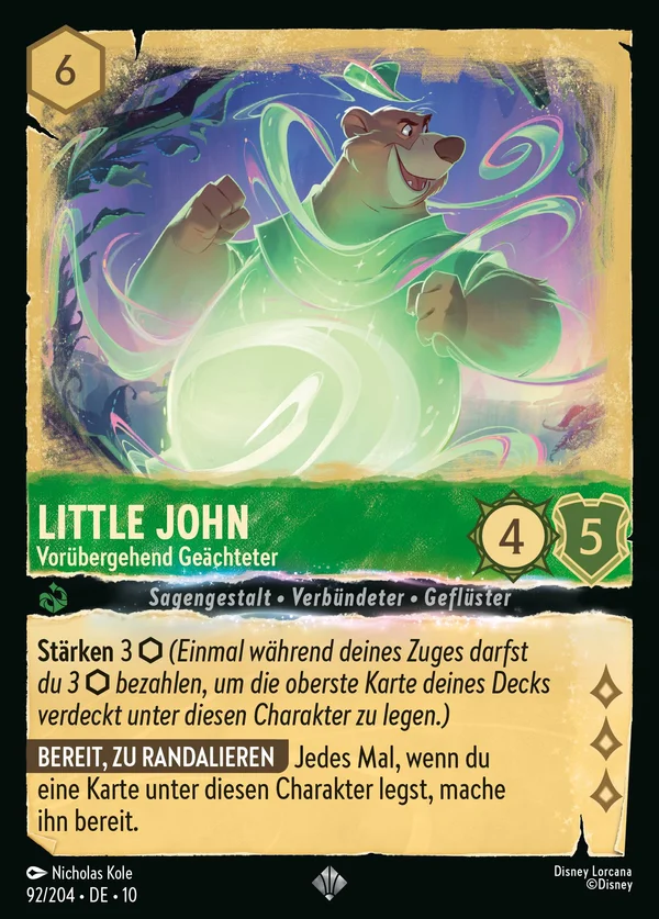 Little John - Vorübergehend Geächteter — Disney Lorcana Charakter card from Whispers in the Well