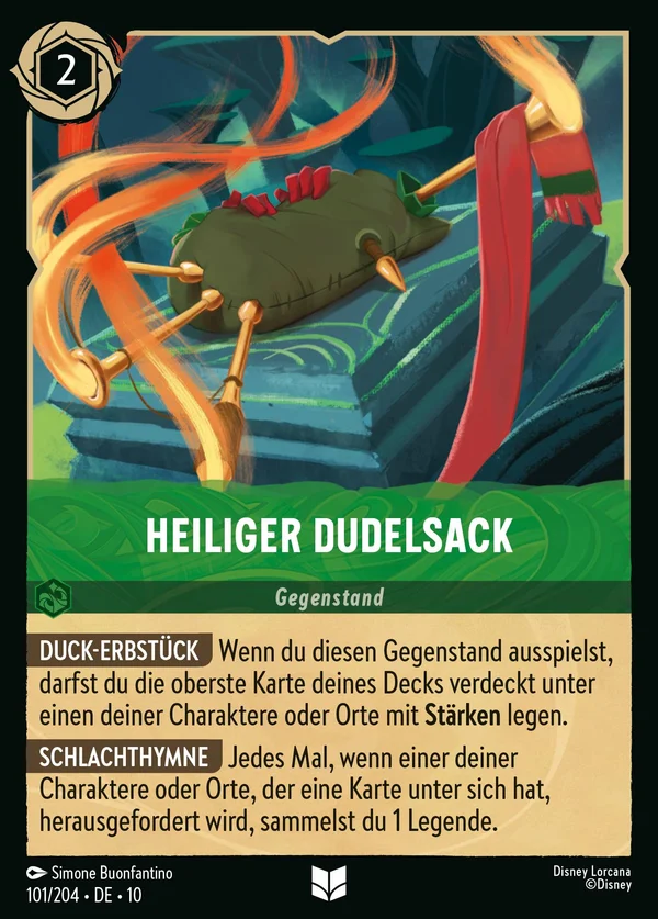 Heiliger Dudelsack — Disney Lorcana Gegenstand card from Whispers in the Well