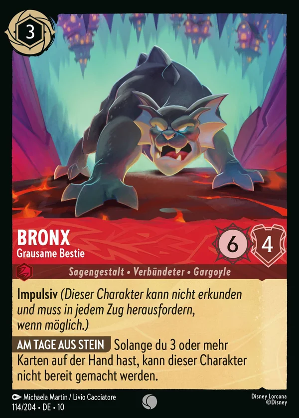 Bronx - Grausame Bestie — Disney Lorcana Charakter card from Whispers in the Well