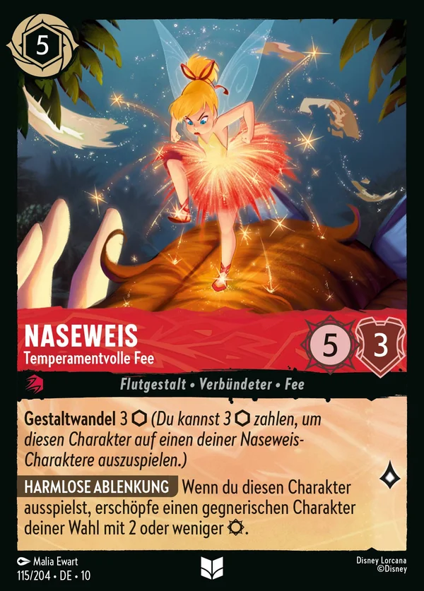 Naseweis - Temperamentvolle Fee — Disney Lorcana Charakter card from Whispers in the Well