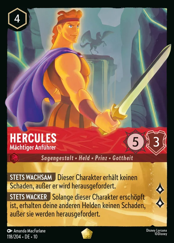 Hercules - Mächtiger Anführer — Disney Lorcana Charakter card from Whispers in the Well