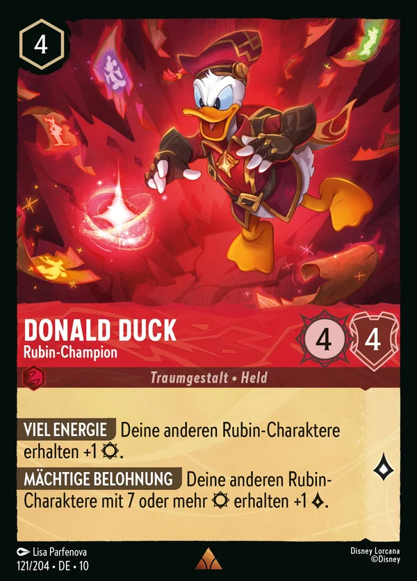 Donald Duck - Rubin-Champion — Disney Lorcana Charakter card from Whispers in the Well
