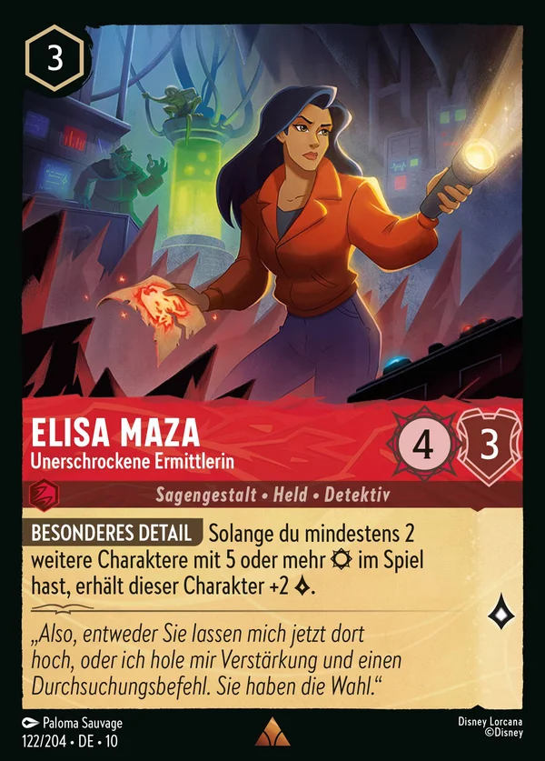 Elisa Maza - Unerschrockene Ermittlerin — Disney Lorcana Charakter card from Whispers in the Well