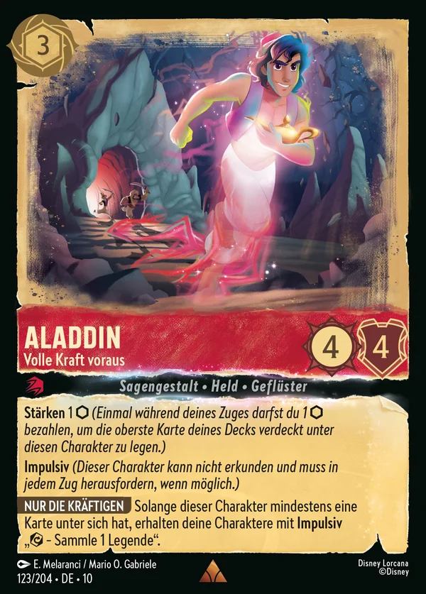 Aladdin - Volle Kraft voraus — Disney Lorcana Charakter card from Whispers in the Well