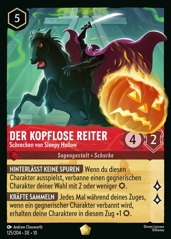 Der kopflose Reiter - Schrecken von Sleepy Hollow — Disney Lorcana Charakter card from Whispers in the Well