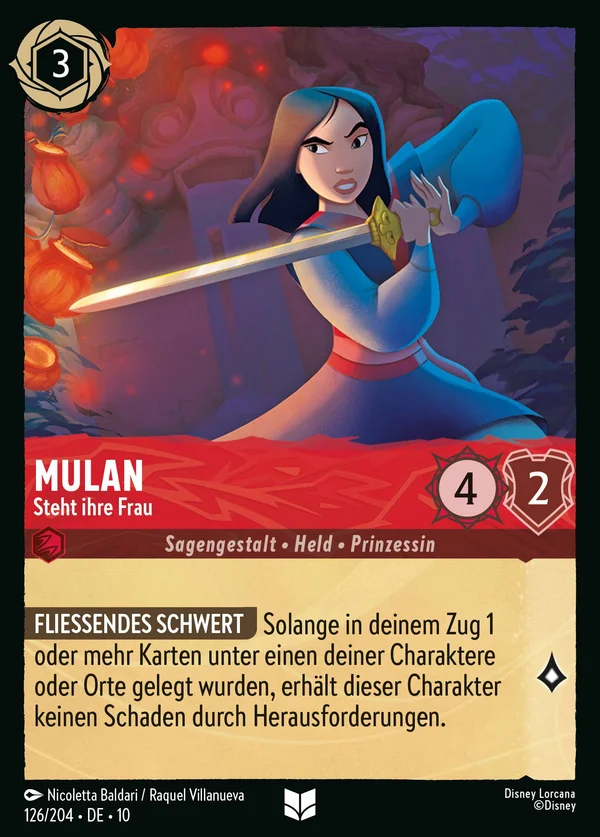 Mulan - Steht ihre Frau — Disney Lorcana Charakter card from Whispers in the Well