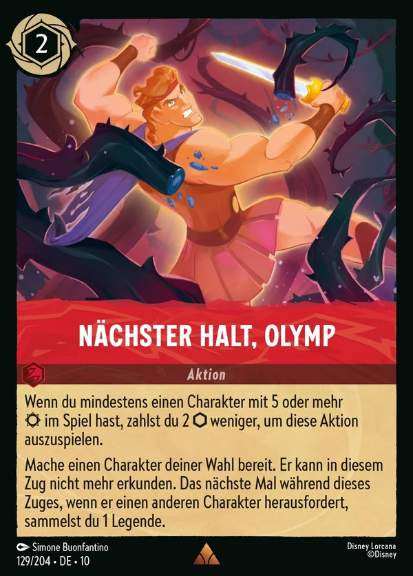 Nächster Halt, Olymp — Disney Lorcana Aktion card from Whispers in the Well