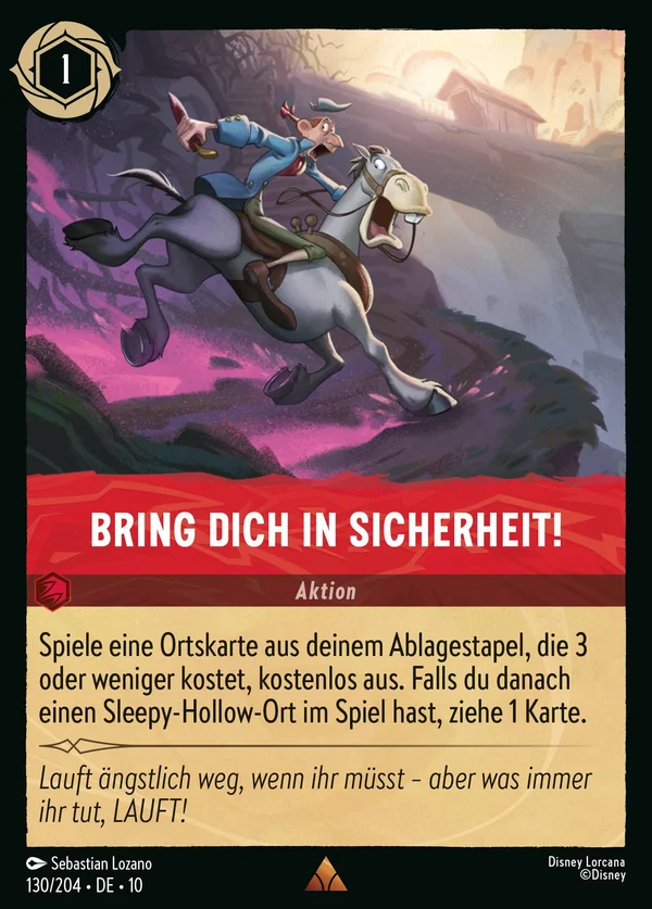 Bring dich in Sicherheit! — Disney Lorcana Aktion card from Whispers in the Well