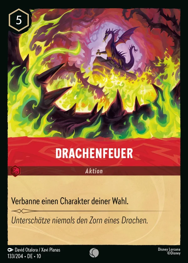 Drachenfeuer — Disney Lorcana Aktion card from Whispers in the Well