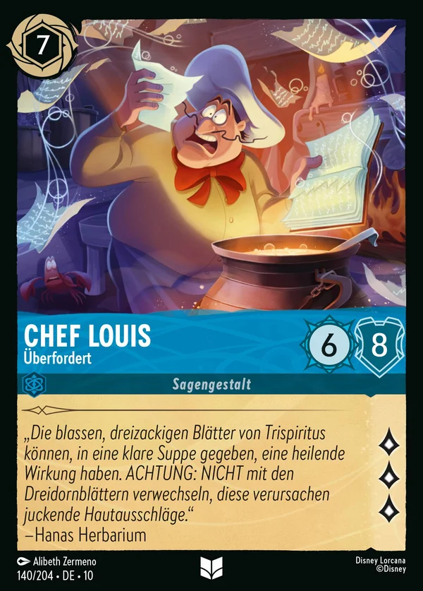 Chef Louis - Überfordert — Disney Lorcana Charakter card from Whispers in the Well