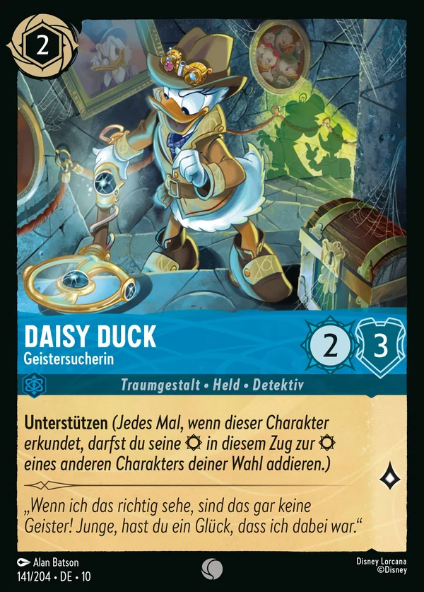 Daisy Duck - Geistersucherin — Disney Lorcana Charakter card from Whispers in the Well