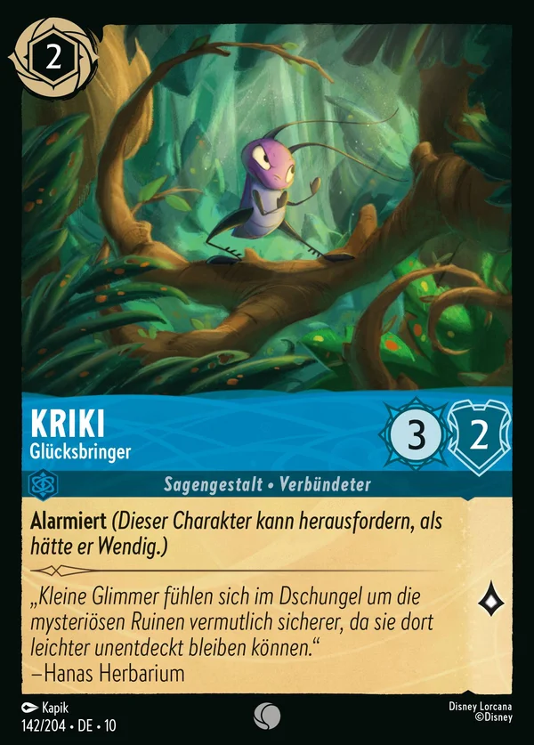 Kriki - Glücksbringer — Disney Lorcana Charakter card from Whispers in the Well