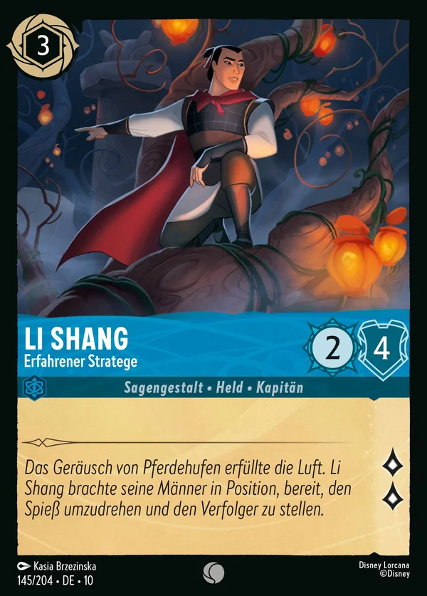 Li Shang - Erfahrener Stratege — Disney Lorcana Charakter card from Whispers in the Well