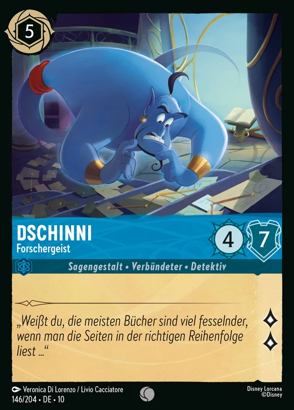 Dschinni - Forschergeist — Disney Lorcana Charakter card from Whispers in the Well