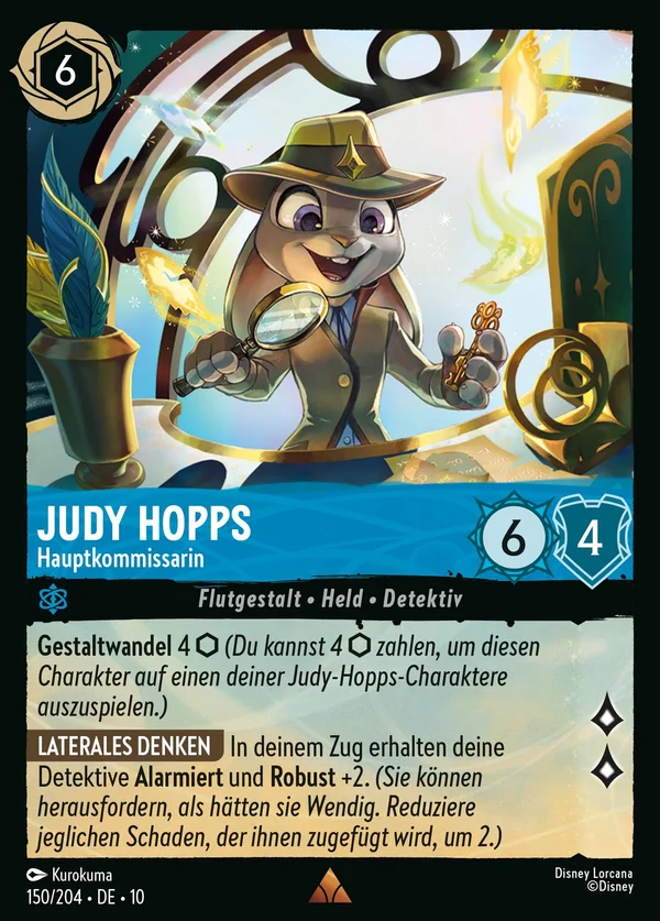 Judy Hopps - Hauptkommissarin — Disney Lorcana Charakter card from Whispers in the Well