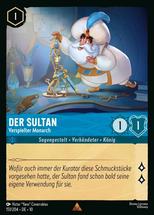 Der Sultan - Verspielter Monarch — Disney Lorcana Charakter card from Whispers in the Well