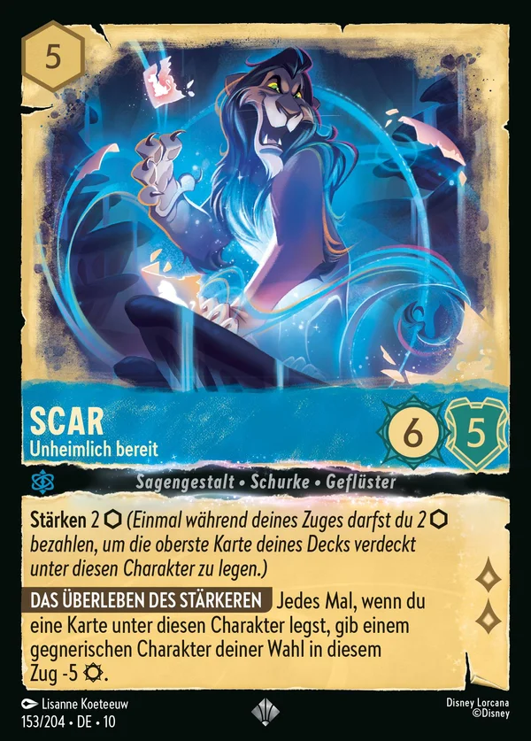 Scar - Unheimlich bereit — Disney Lorcana Charakter card from Whispers in the Well