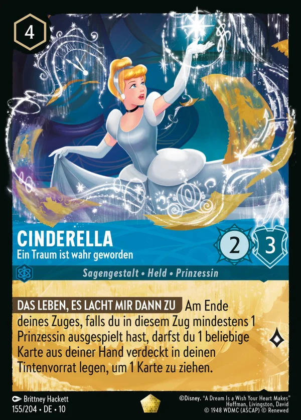 Cinderella - Ein Traum ist wahr geworden — Disney Lorcana Charakter card from Whispers in the Well