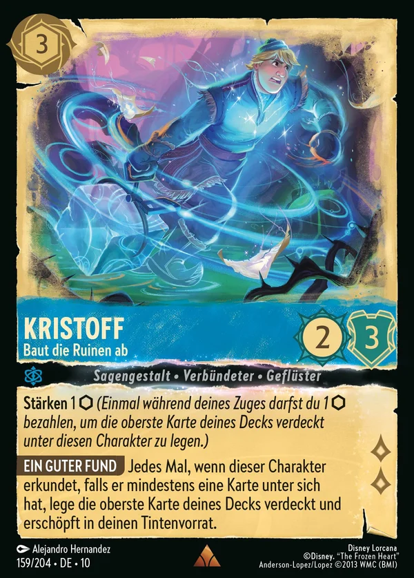 Kristoff - Baut die Ruinen ab — Disney Lorcana Charakter card from Whispers in the Well