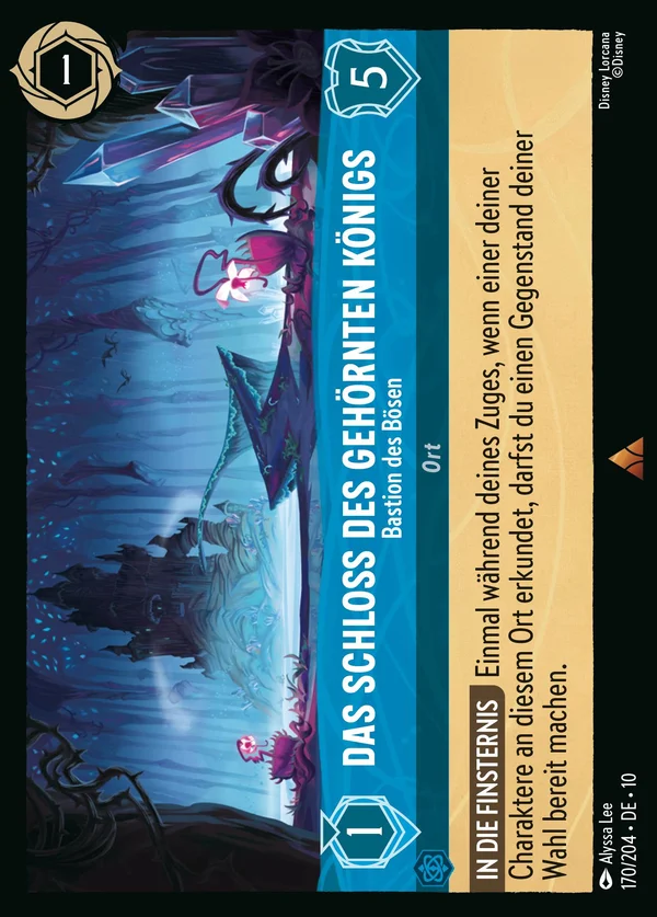 Das Schloss des gehörnten Königs - Bastion des Bösen — Disney Lorcana Ort card from Whispers in the Well