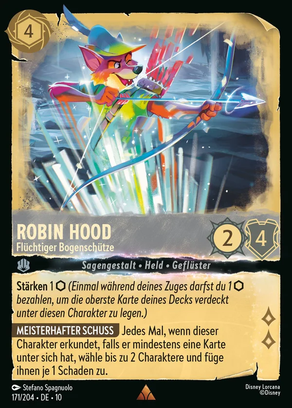 Robin Hood - Flüchtiger Bogenschütze — Disney Lorcana Charakter card from Whispers in the Well