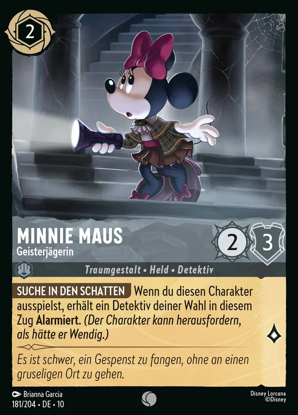 Minnie Maus - Geisterjägerin — Disney Lorcana Charakter card from Whispers in the Well
