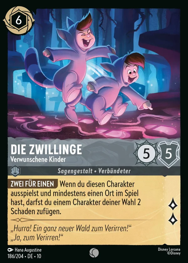 Die Zwillinge - Verwunschene Kinder — Disney Lorcana Charakter card from Whispers in the Well
