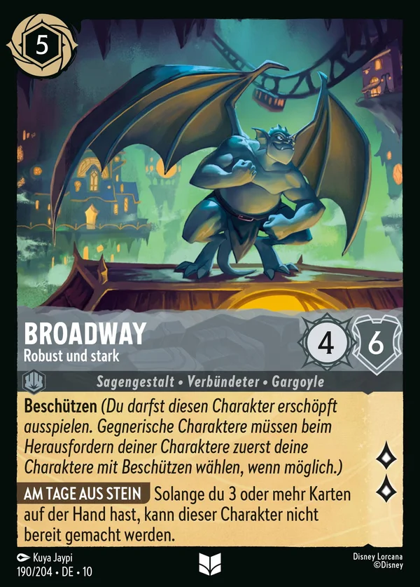 Broadway - Robust und stark — Disney Lorcana Charakter card from Whispers in the Well