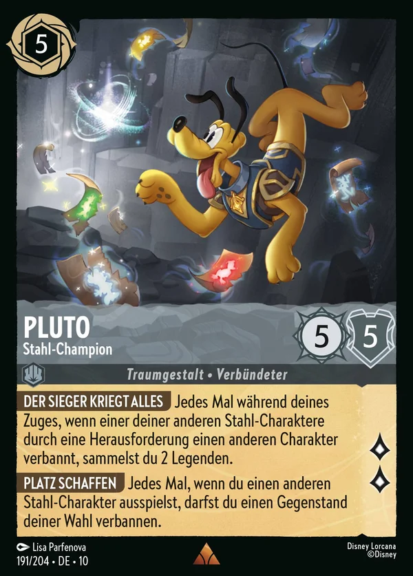 Pluto - Stahl-Champion — Disney Lorcana Charakter card from Whispers in the Well