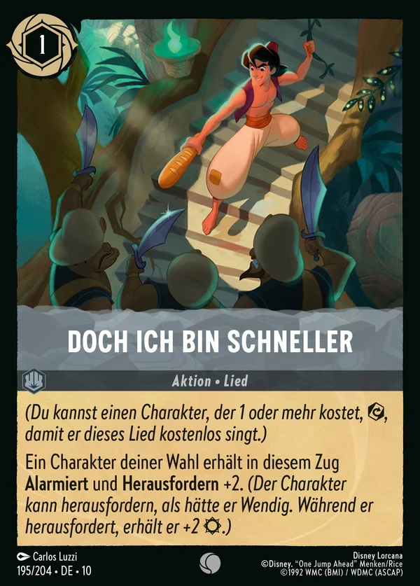 Doch ich bin schneller — Disney Lorcana Aktion card from Whispers in the Well